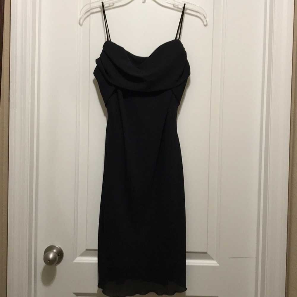 Be Smart Little Black Dress with Spaghetti Straps